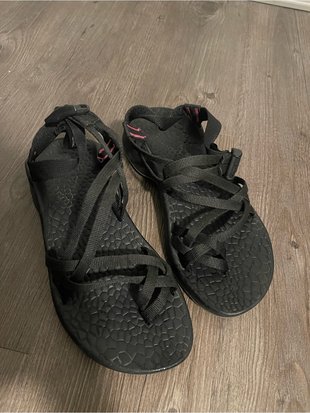 Chaco Black Strappy Adventure Sandals